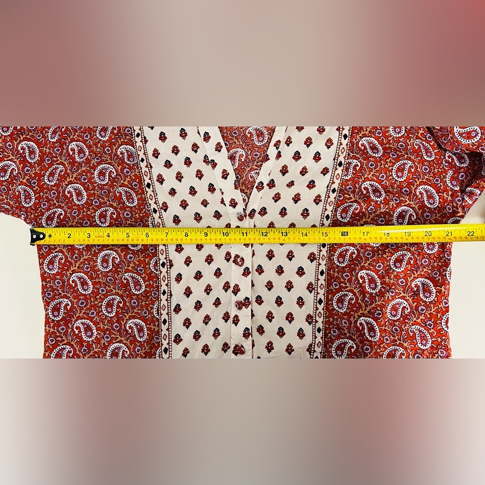 Veronica Beard Jesila Patchwork Paisley Cotton Mini Dress Size M - Picture 6 of 7